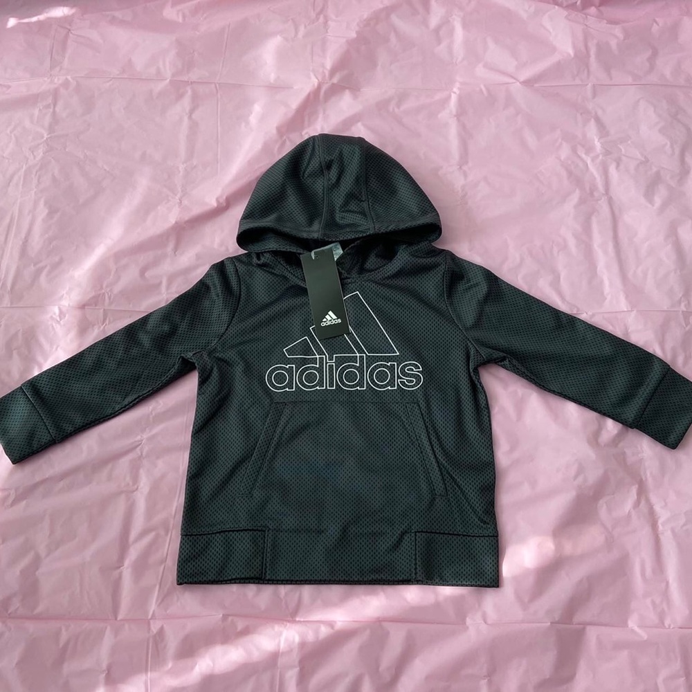 Toddler Boys’ Adidas Logo Pullover Hoodie Size 2T